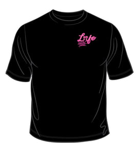 Black with Pink Logo - Unisex Tee